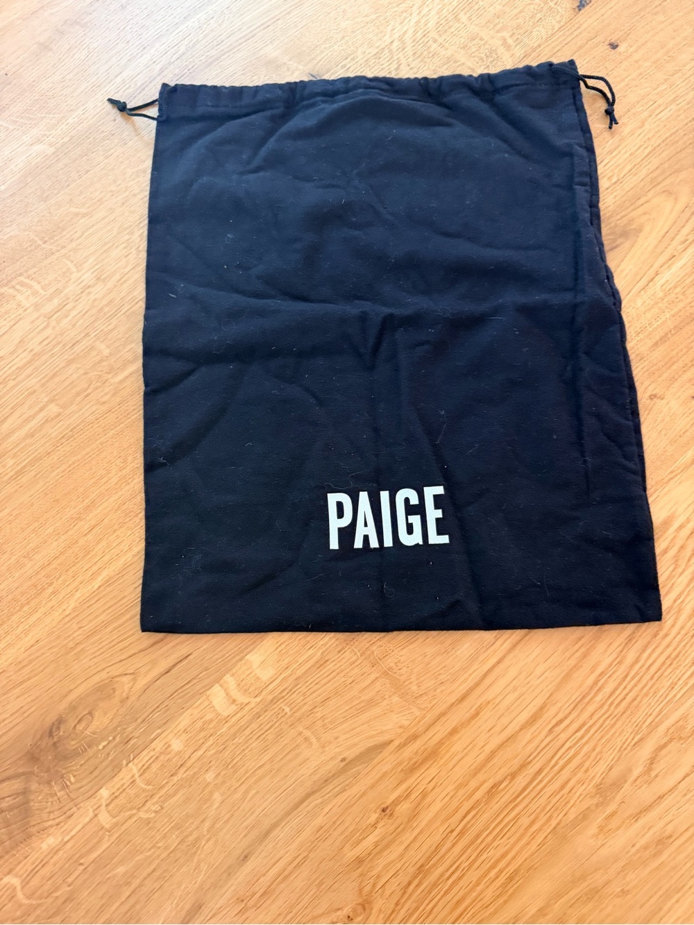 PAIGE Black Drawstring Dust Bag